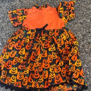 Cutest American Girl doll sized handmade Halloween Pumpkin Dress